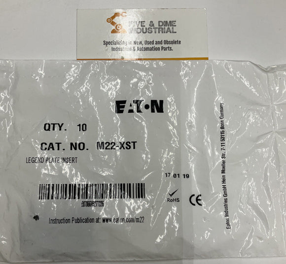Eaton M22-XST Legend Plate Insert