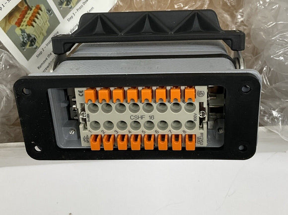 Mencom MQLS-16IVA40 16-Pole Rectangular Connector Kit M40, Single Latch