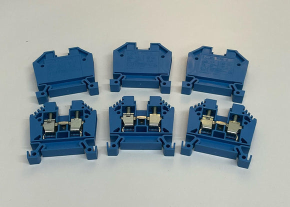Morsettitalia MI Euro 10 Blue Package of 6 Terminal Blocks