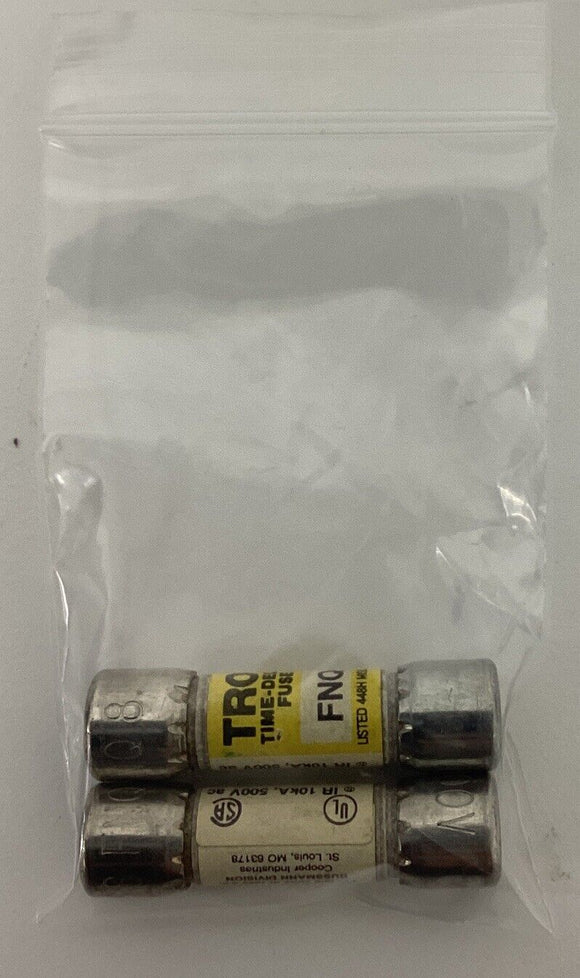 Bussmann Tron FNQ-8 Yellow Label Fuses 8-Amps Lot of 2