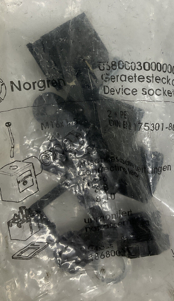 Norgren 1258133 Device Socket 2+PE 250VAC 10 Amp