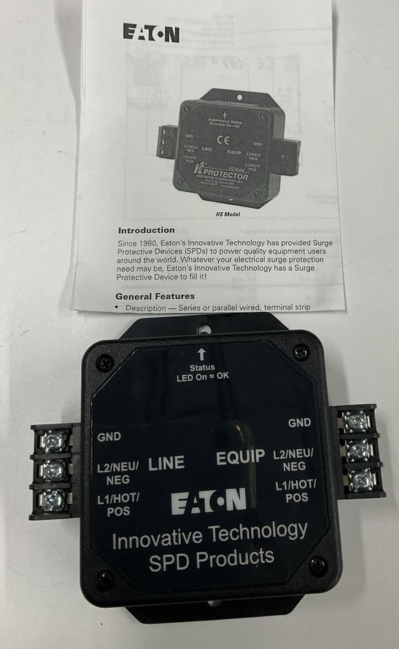 Eaton HS-24-10A Surge Suppressor Device 400-1000. 24VDC
