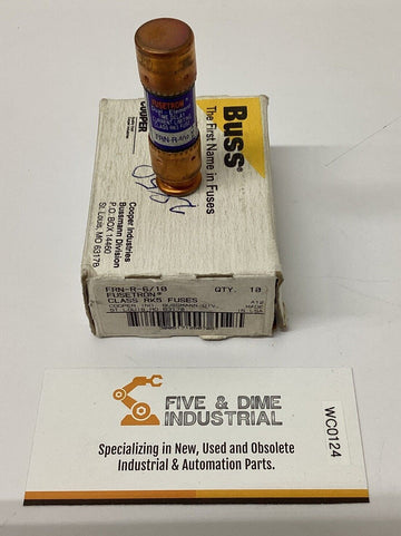 Bussmann FRN-R-6/10  Fusetron RK5 Class Fuses .6Amp Box of 10