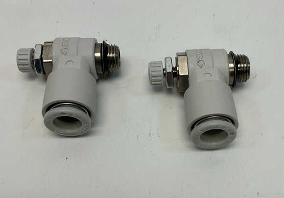 SMC AS2201F-U01-08 Speed Controller  UNI1/8, for 5/16" Tube (Lot of 2)