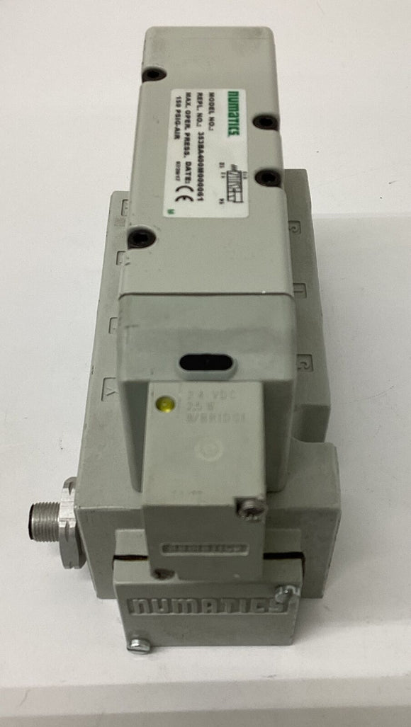 Numatics 353BA400M000061 24VDC Solenoid Valve w/ 1/2'' NPT Base