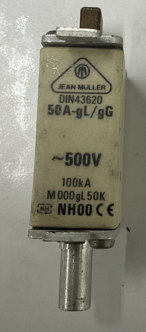 Jean Muller 50A-gL/gG Din 43620 500 vac 50 Amp Fuse