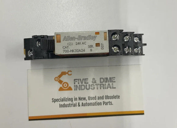 Allen Bradley 700-HK32A24 Relay w/ Base Holder 700-HN122 8-Pin