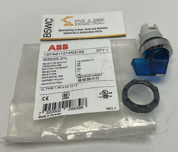 ABB M3SS5-31L / 1SFA611214R3104 Blue Selector Switch, Illuminated, Momentary