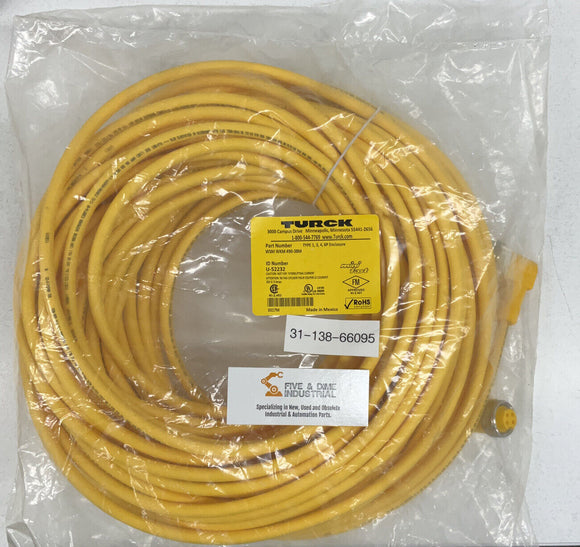 Turck WSM WKM 490-38M Mini Fast Cable 4-Pin Male-Female U-52232