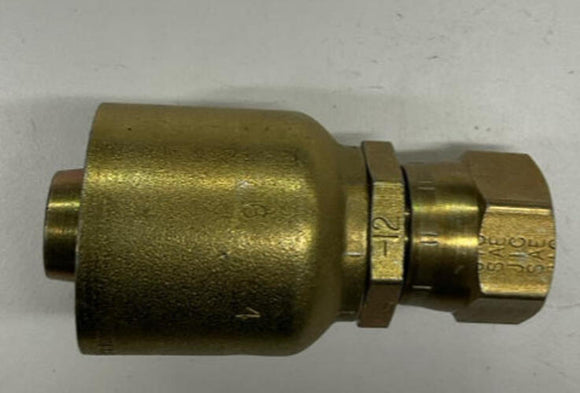 Parker 10643-10-12 Crimp Fitting 5/8" ID Hose x 3/4" Female JIC Swivel