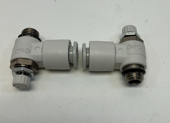 SMC AS2201F-U01-08 Speed Controller  UNI1/8, for 5/16" Tube (Lot of 2)