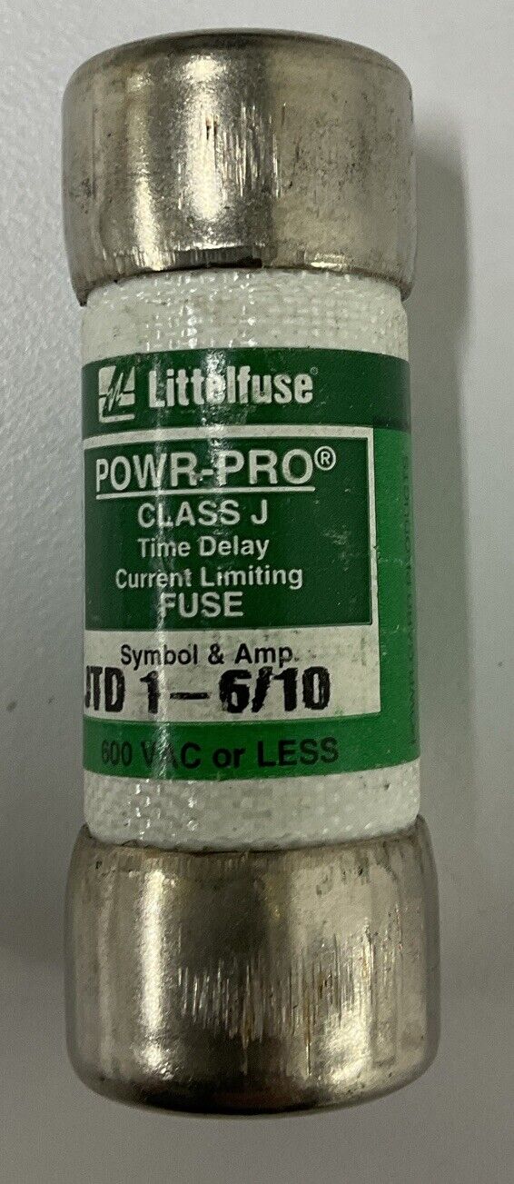 Littelfuse JTD  1-6/10 Class J Time Delay Fuse 600 Vac 1.6 amps