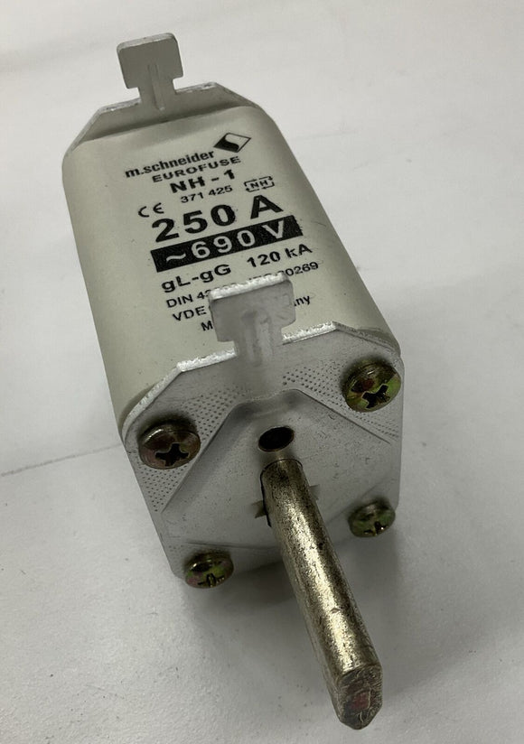 M.Schneider 371425 Eurofuse Gr.1 250A 690 Vac 440 VDC GL-GG Box of 3