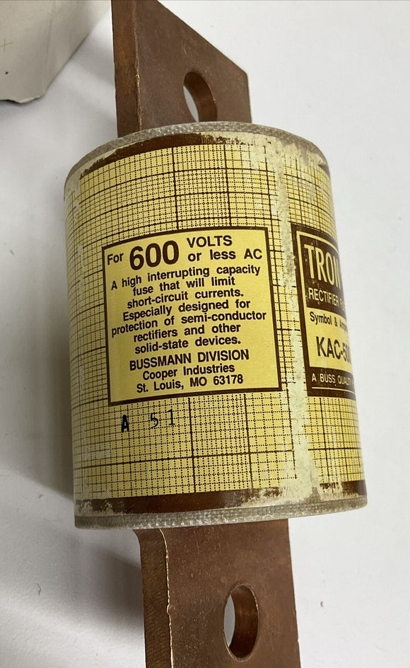 Bussmann Tron Rectifier Fuse KAC-500 600V 500 Amps