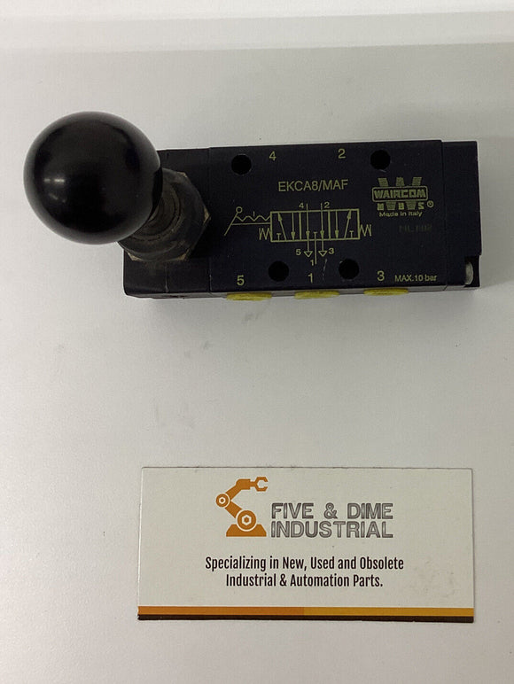 Waircom EKCA8/MAF 5/3 Open Center Manual Valve G1/8'' Ports