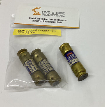 Bussmann Fusetron FRN-R6-1/4 Fuses 250 V Class RKS Lot of 3