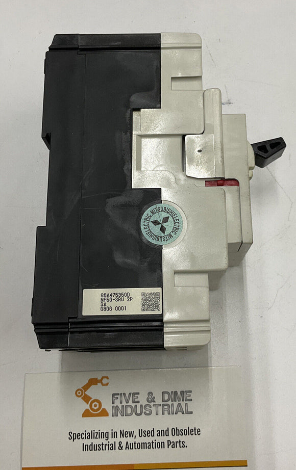 Mitsubishi NF50-SRU Circuit Breaker 3A 2 Pole 240 VAC
