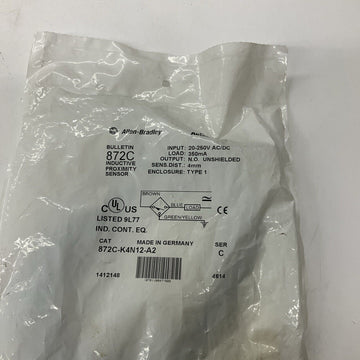 Allen Bradley 872C-K4N12-A2 Inductive Proximity Sensor - 0