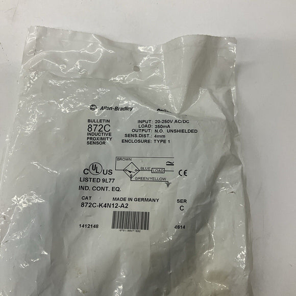 Allen Bradley 872C-K4N12-A2 Inductive Proximity Sensor