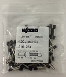 Wago 216-264Ferrule 16 AWG Black  Lot of 100-1