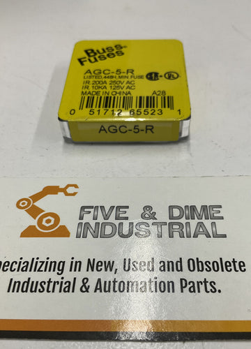 Bussmann AGC-5-R Buss Fuses 5-Pack