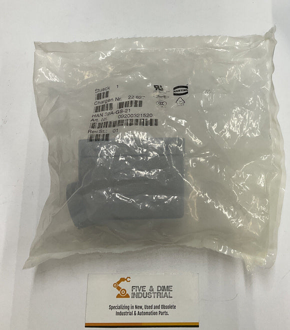 Harting Han 32A-GS-21 Hood Housing Terminal 09200321520