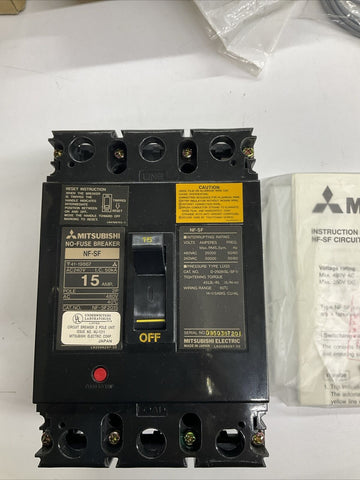 Mitsubishi NF-SF2015 No Fuse Breaker 15 Amp 2 Pole