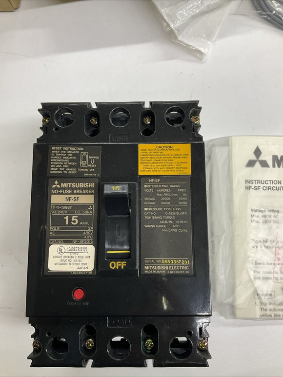 Mitsubishi NF-SF2015 No Fuse Breaker 15 Amp 2 Pole