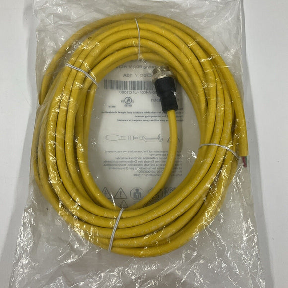 Murr 7700-A4001-U1C1000 Mini 7/8" 4-Pole, Male Power Cable 10 Meters
