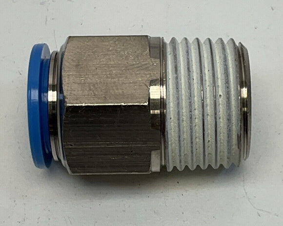 Festo QS-1/2-12  Fitting 153010 R1/2 BSPT Male Thread 12MM OD Tube