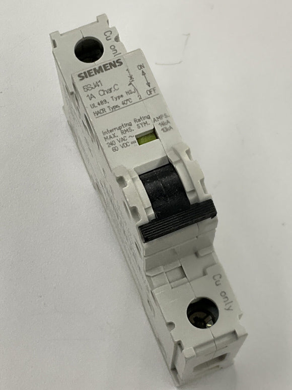 Siemens 5SJ4101-7HG40 HSJ Circuit Breaker 1 Amp Din Mount