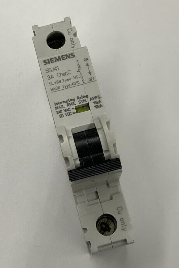 Siemens 5SJ4103-7HG40 HSJ Circuit Breaker 3 Amp Din Mount