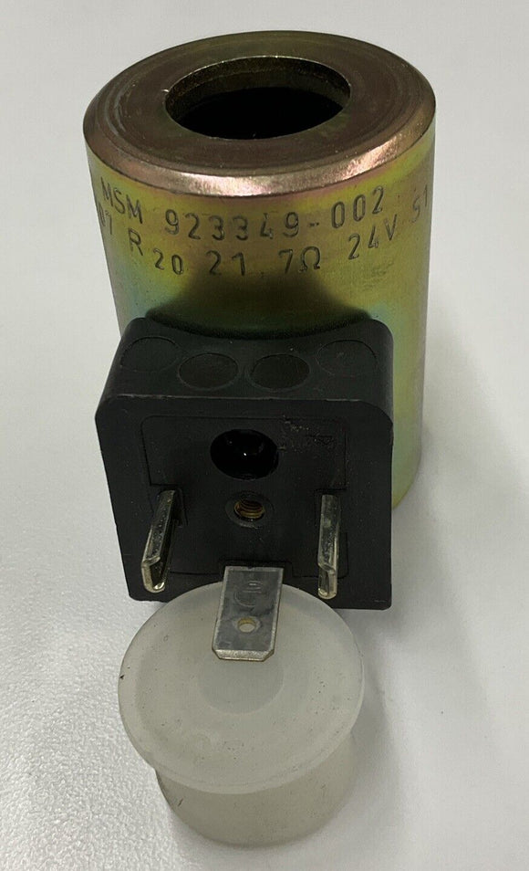 MSM 923349-002 24VDC Solenoid Valve Coil 3/4" ID, 21.7 Ohms 2" Length