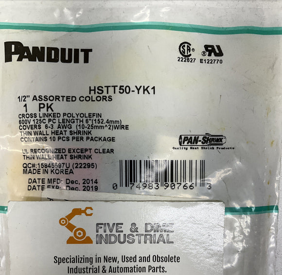 Panduit HSTT50-YK1 1/2” 1 PK Assorted Colors