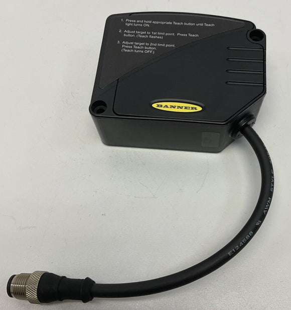 Banner LT3BDQPMA4 Laser Sensor 50M Range Time Of Flight