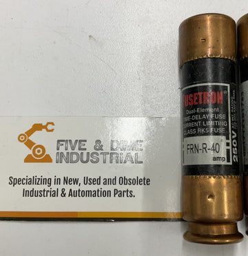 Bussmann Fusetron FRN-R-40 Lot of (7) Time Delay Fuse 40A 250V - 0