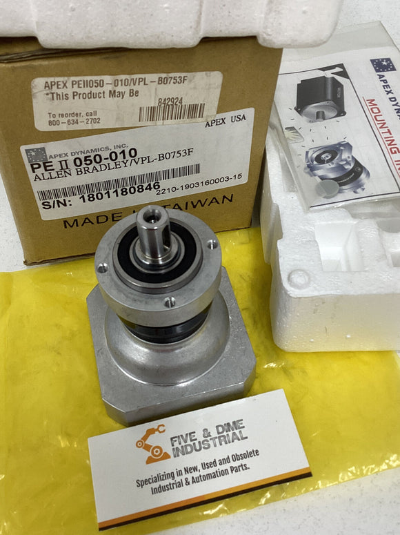 APEX Dynamic PNII-050-010 High Precision Gear Reducer 10:1 VPL-B0753F