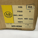 Allen Bradley 1491-N266 Ser. A Fuse Block 60A Class H&J Fuse 600V 3 Pole-5