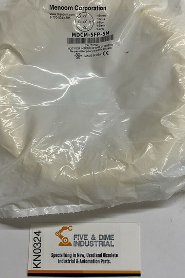 Mencom MDCM-5FP-5M M12 Single-End Female 5-Pole 5-Meter Cable