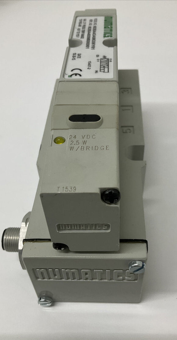 Numatics I63BA43AMG56Y61 24VDC Solenoid Valve w/ Base