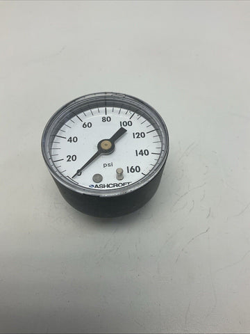 Ashcroft 20W1005PH-02B 2-1/2'' Steel Case Gauge 160PSI, 1/4'' NPT, Brass - 0
