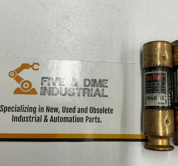 Bussmann Fusetron FRN-R-15 15A Lot of  2 Fuses