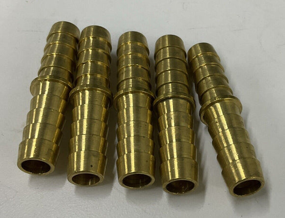 Parker 122HBL-6 3/8  2 Brass Barb Fitting. Lot of 5
