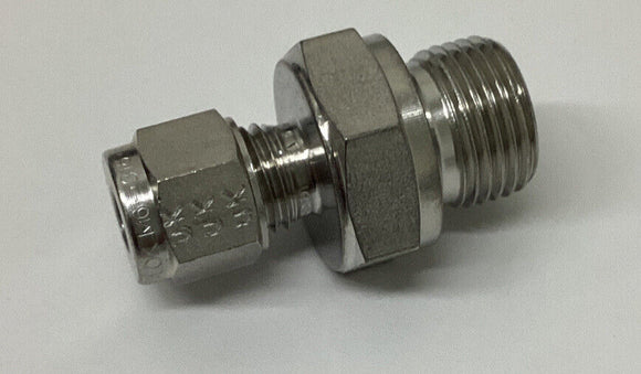 Parker M6MSC3/8R-316 Stainless 6MM to A-Lock Male Fitting
