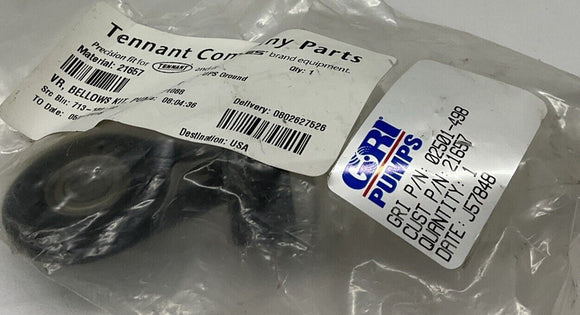 Tennant  21657 Pump OEM Bellows Kit Nobles 02501-498