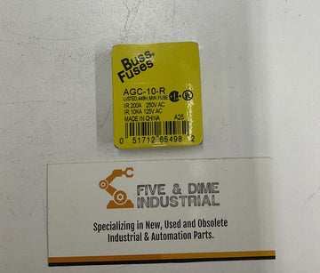 Buss Bussmann AGC-10-R Fuses Box of 5