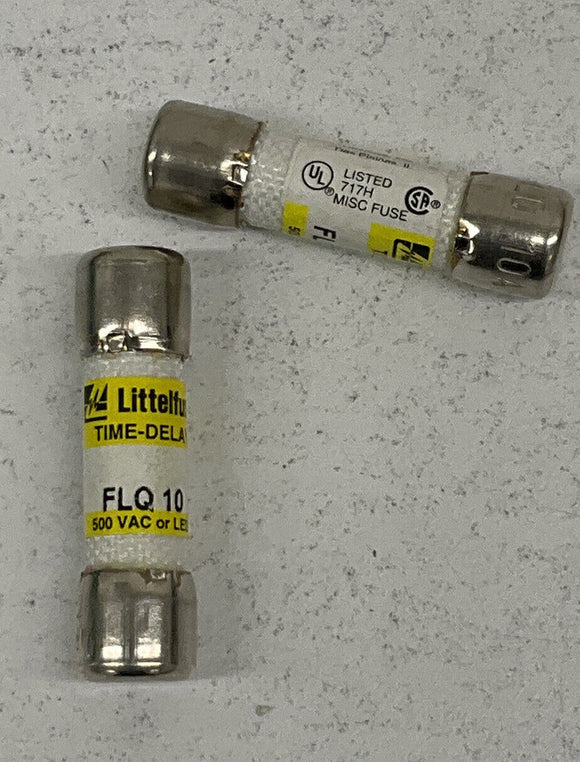 Littelfuse FLQ10 / FLQ-10  Lot of 2  10 Amp Fuses