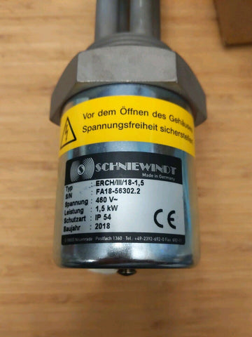 Schniewindt ERCH/III/18-1,5 Heater 460V 1,5Kw IP54 - 0