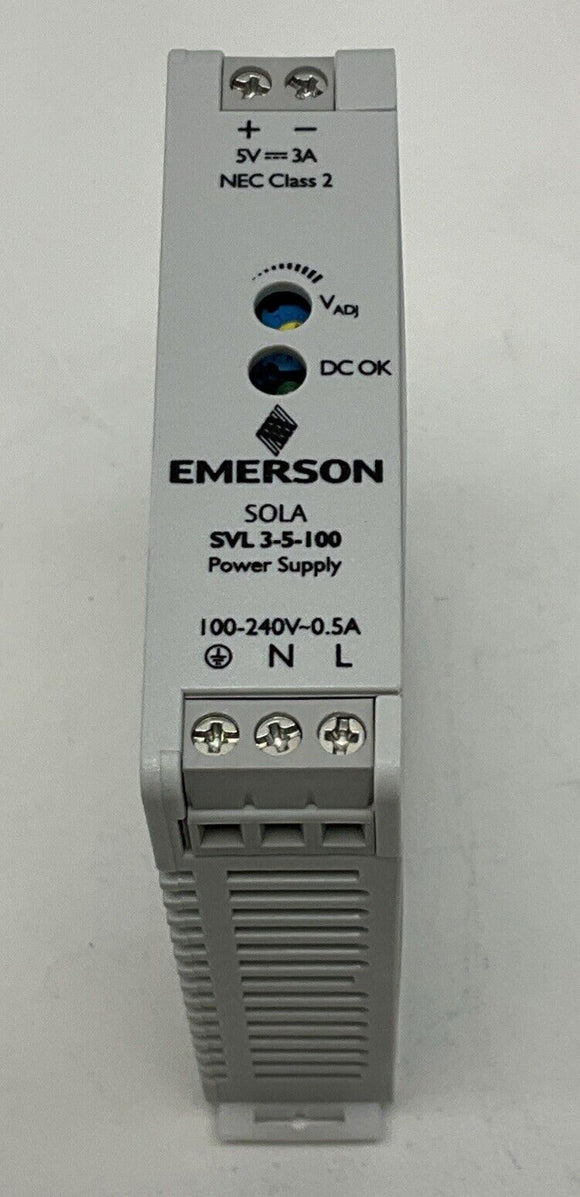 Emerson SVL 3-5-100 Power Supply 15W 5V Din 100-240 VAC