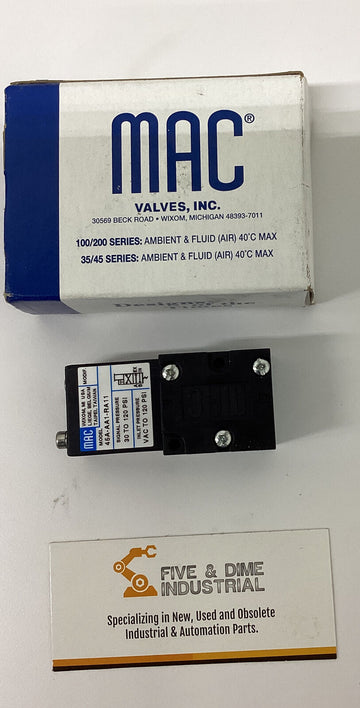 Mac Valves 45A-AA1-RA11  4 Way Poppet Valve Signal 30-120 PSI
